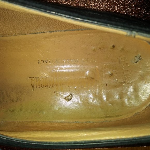 Vintage Gravati: Black Pebbled Leather. Split Toe Lace-Ups, Size: 13M. Re-Soled. - Picture 8 of 14